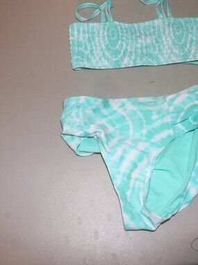 Blue & White 2 Pcs Justice Bikini Swimsuit Size 8